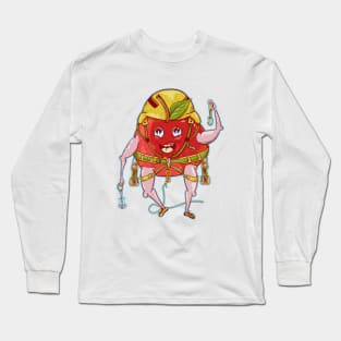 An apple rock climbing Long Sleeve T-Shirt